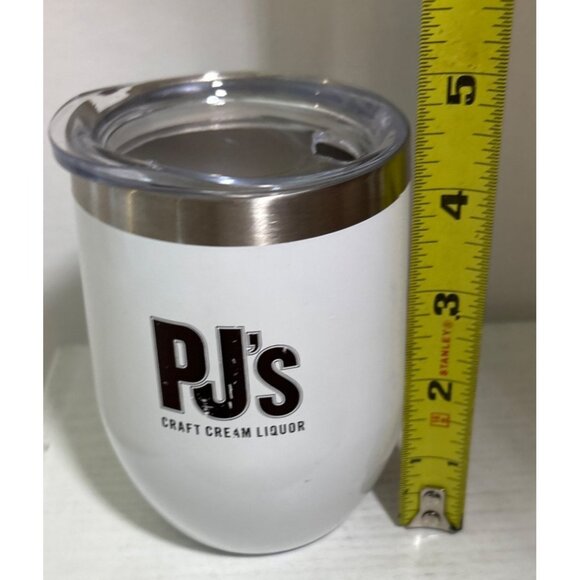 PJs Craft Cream Liquor White Stainless Steel Wine Tumbler With Lid 12 Oz - Picture 9 of 10